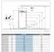 Schematische Darstellung eines Vorwärmspeichers von Bosch mit technischen Maßen und Angaben zu den Anschlüssen, inklusive Diagramm und Spezifikationen für Modell W 300-5 SP.